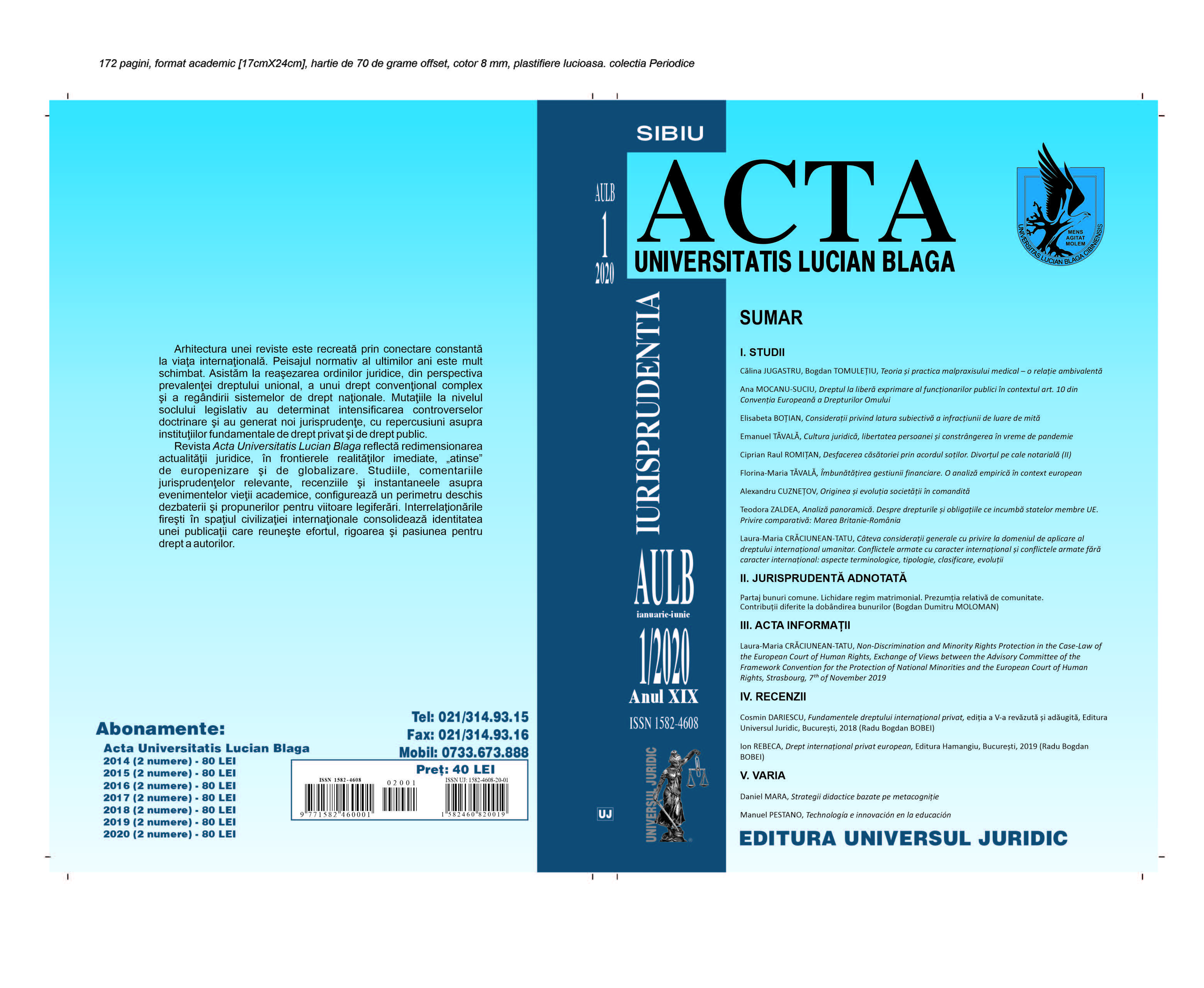 Cosmin Dariescu, Fundamentals of private international law, 5th edition revised and added Cover Image