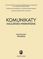 The Academic Committee for the Defence of Plebiscite Lands of Warmia, Masuria and Upper Silesia active at the University of Lublin and its history Cover Image