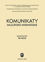 Plebiscite in Warmia, Masuria and Powiśle and its course as presented by “Kurier Poznański” Cover Image