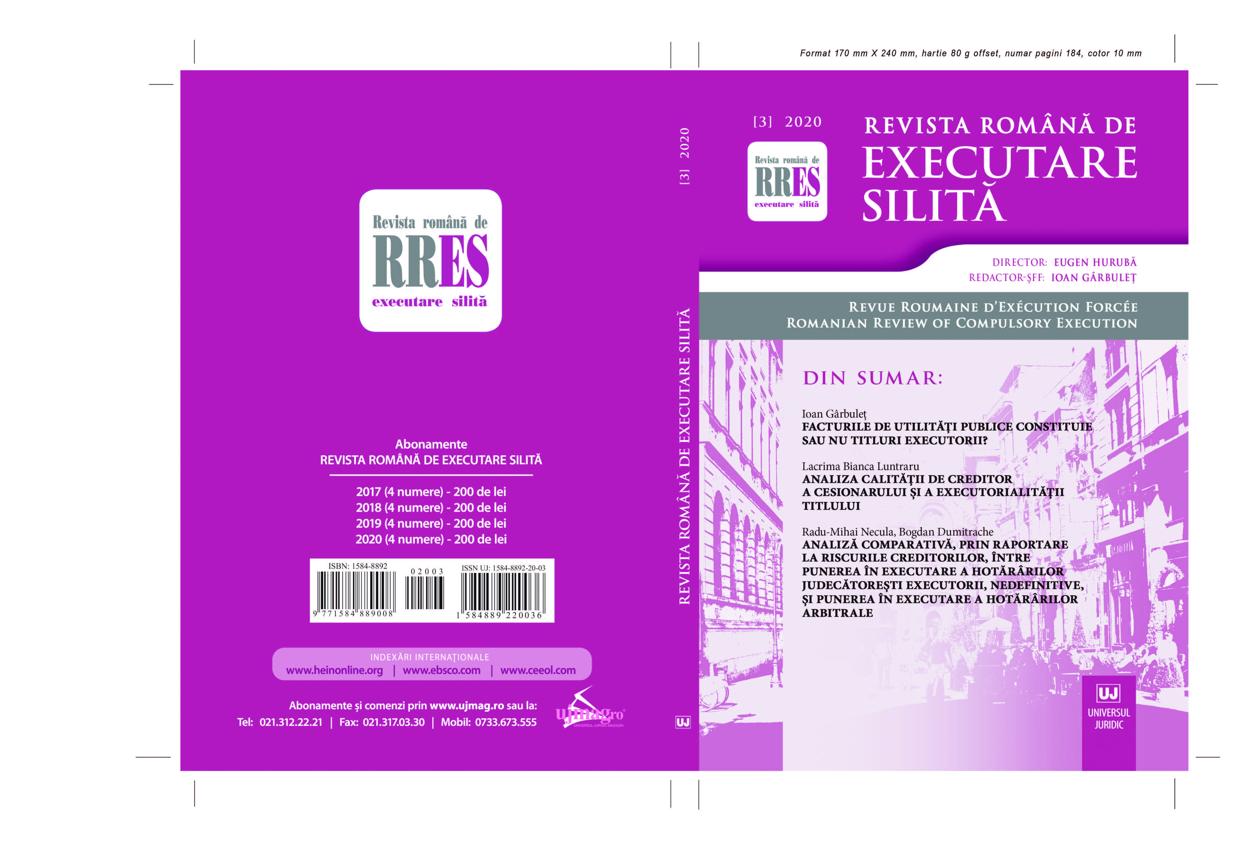 Decision no. 16 dated 22 June 2020 regarding the interpretation and application of provisions of Article 666 para. (5) item 2 of the Code of civil procedure Cover Image