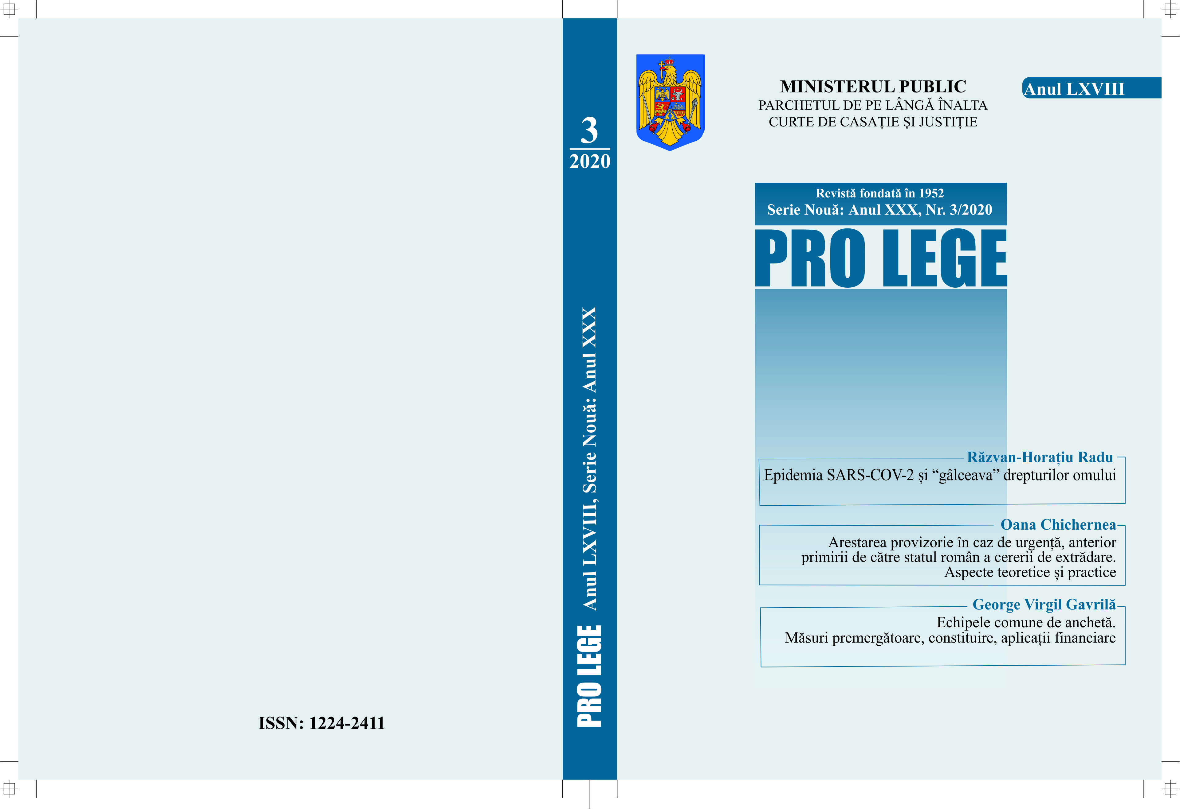 The disciplinary violation provided by art. 99 let. l) of the Law no. 303/2004 on the status of judges and prosecutors. Jurisprudence Cover Image