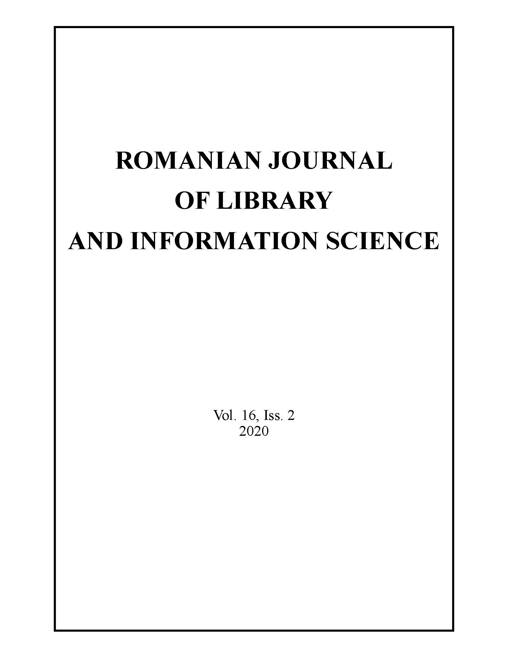 Volunteering in libraries: survey on Romanian public libraries Cover Image