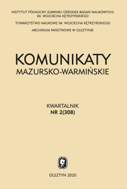 German-Soviet relations in the aspect of Eastern Prussia during the Polish-Bol-shevik war on the forum of the Legislative Sejm of 1919–1922 Cover Image