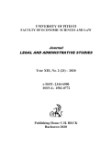 A GLOBAL MODEL OF PUBLIC ADMINISTRATION AS A CONSEQUENCE OF THE MEDICAL CRISIS OF 2020? A BRIEF DISCUSSION