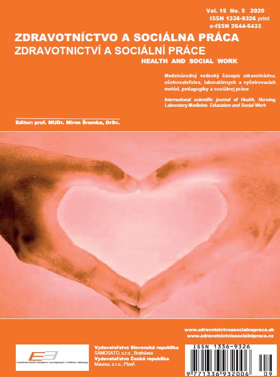 DEVELOPMENT OF HOSPICE CARE IN THE CONTEXT OF MODERNIZATION OF HEALTH CARE IN SLOVAKIA SINCE 1948 UNTIL COVID-19 PANDEMICS Cover Image