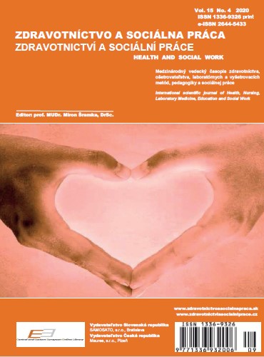APPLICATION OF THE METHOD OF SHORT INTERVENTION TO INCREASE THE HEALTH LITERACY OF PATIENTS IN THE CZECH REPUBLIC Cover Image