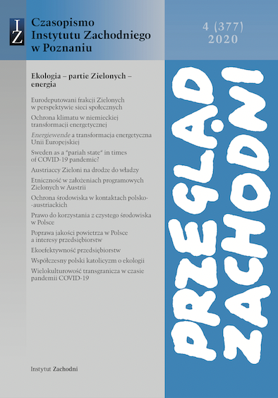 Eurodeputowani frakcji Zielonych oraz Zielonych- Wolnego Przymierza Europejskiego w latach 1989-2019 w perspektywie sieci społecznych