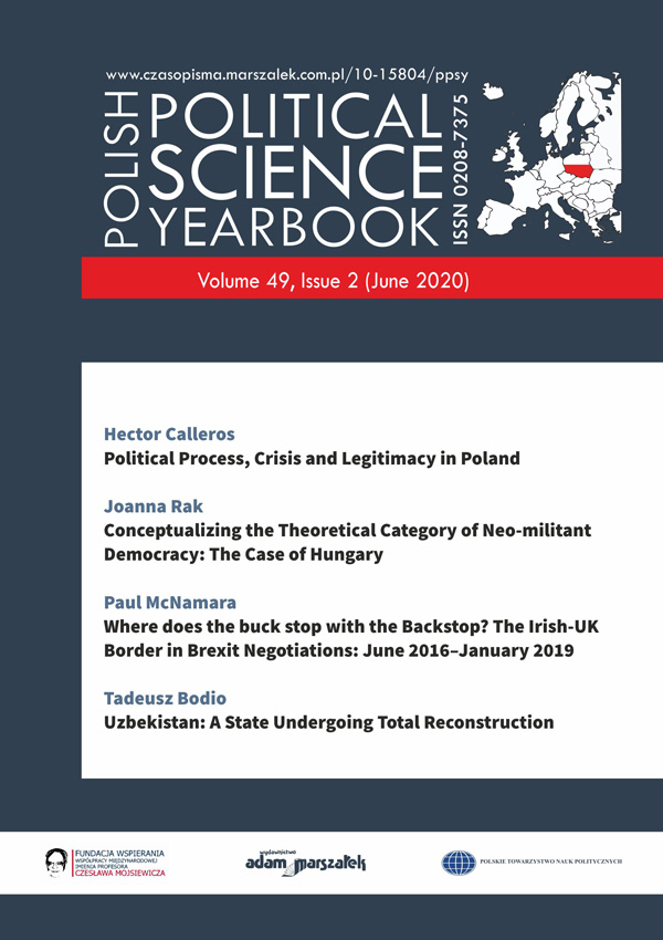 Where Does the Buck Stop with the Backstop? The Irish-UK Border in Brexit Negotiations: June 2016-January 2019 Cover Image