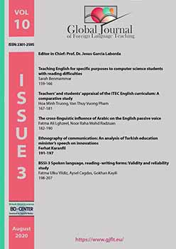 BSSI-3 Spoken language, reading–writing forms: Validity and reliability study Cover Image