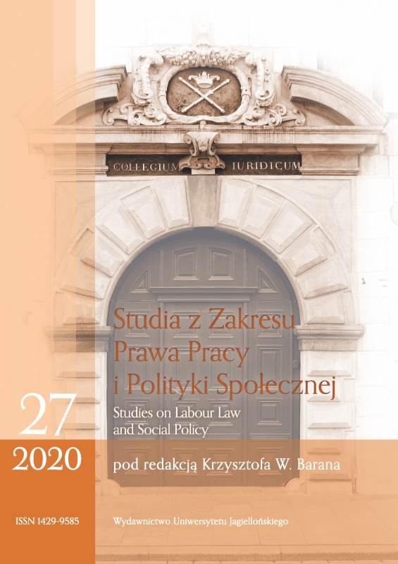 On the Fundamental Human Rights Problems of a “Working Man” in Poland: Few Reflections Cover Image