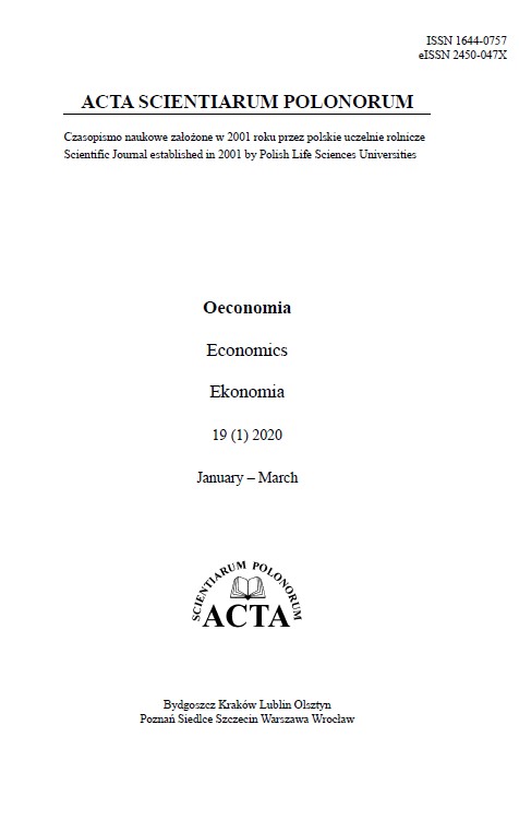 CHANGES IN THE SCALE AND STRUCTURE OF FARM PRODUCTION IN METROPOLITAN AREAS IN POLAND Cover Image