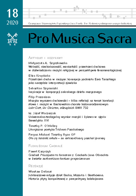 Przestrzeń ducha w muzyce: koncepcja podmiotu Eero Tarastiego jako narzędzie interpretacji zjawiska Cover Image