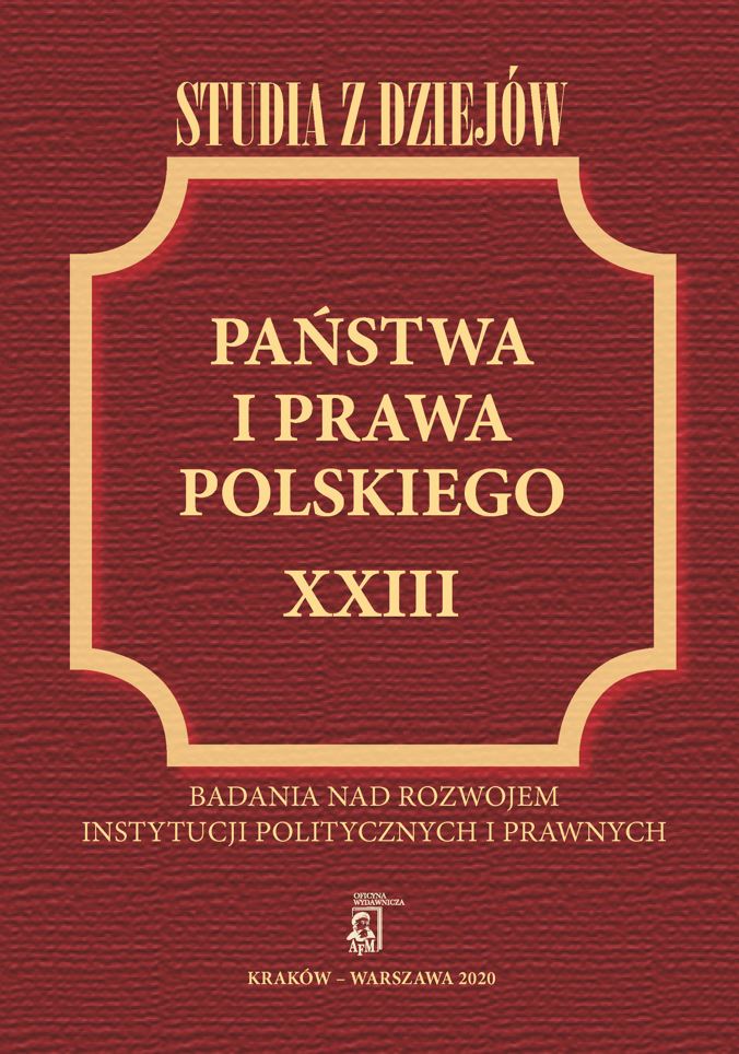 Judiciary on the Polish territories occupied by the Third German Reich during the Second World War. Recent studies of the topic Cover Image