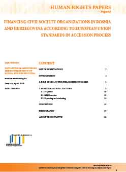 Financing Civil Society Organizations in Bosnia and Herzegovina according to European Union Standards in Accession Process