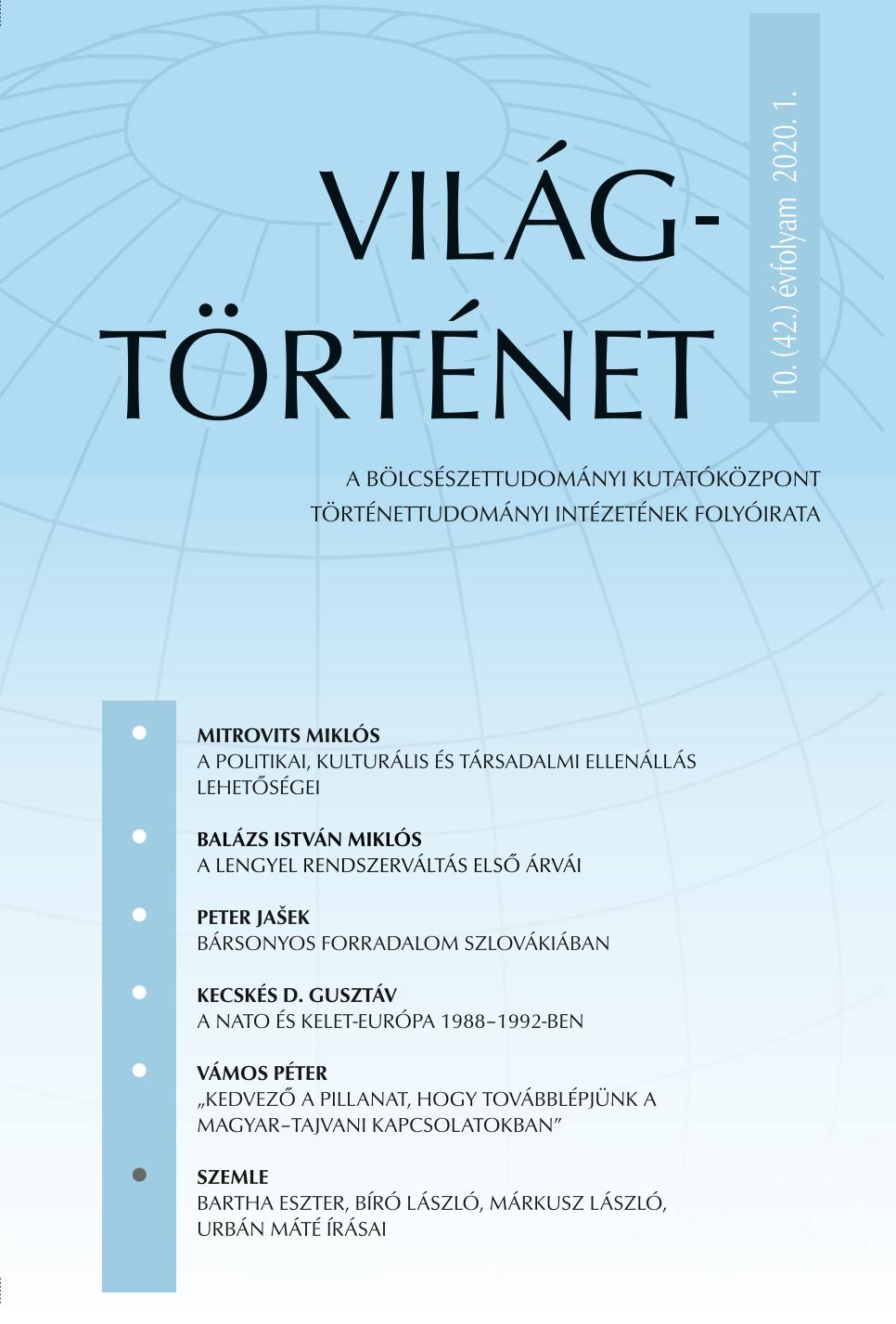 Divergence in History: The Different Impact of Contemporary Events on Slovakian and Hungarian Political Thinking Cover Image