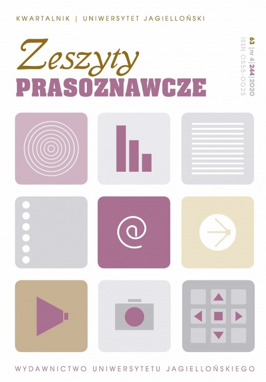 The Role of Social Networking Services as Tools for Evaluating Scientific Achievements. An Example of Using Google Scholar, ResearchGate and Academia.edu by Selected Polish Representatives of Social Communication and Media Sciences Cover Image