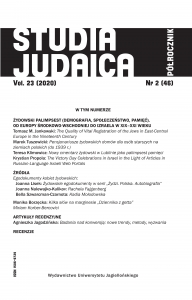 Żydowski samorząd ziemski w Koronie (XVII–XVIII wiek). Źródła, oprac. Adam Kaźmierczyk i Przemysław Zarubin, Księgarnia Akademicka, Kraków 2019, ss. 679. Cover Image