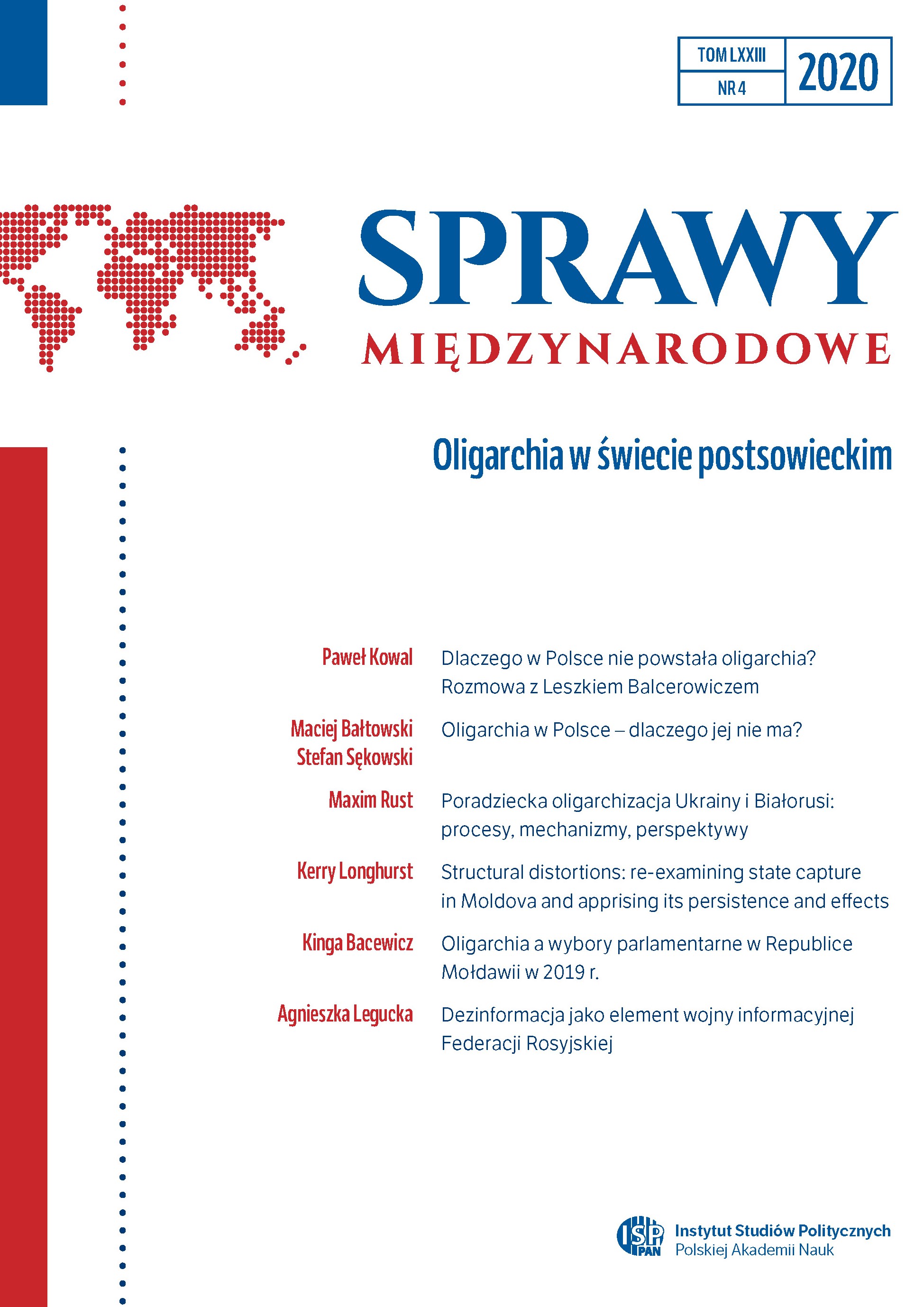 Dezinformacja jako element wojny informacyjnej Federacji Rosyjskiej – założenia i efektywność