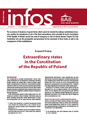 Extraordinary states in the Constitution of the Republic of Poland Cover Image