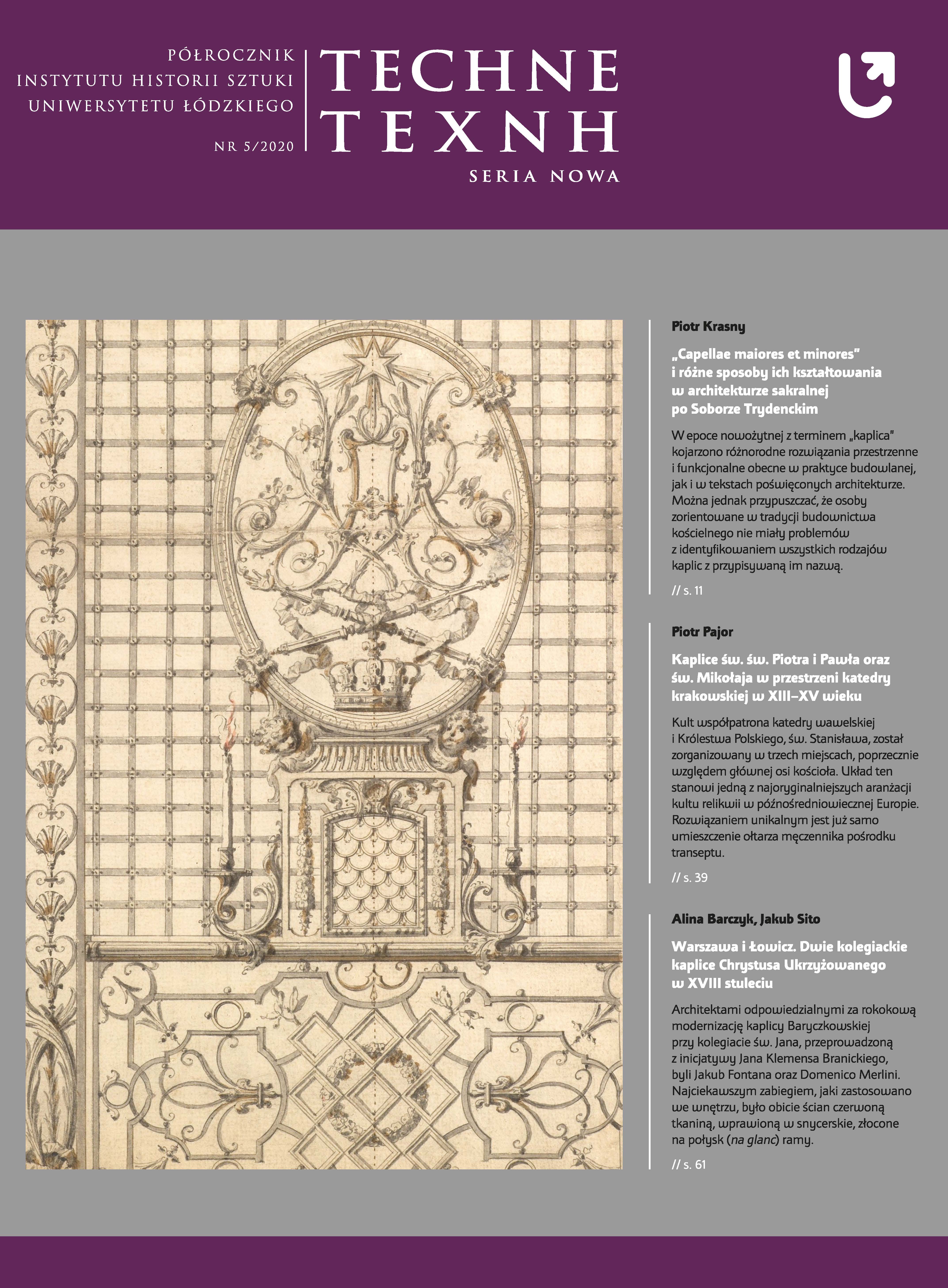 Chapels of the Blessed Sacrament in Polish collegiate churches located in the residential cities of polish bishops. Features – architectural form – sources of inspiration Cover Image