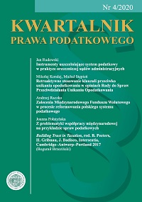 "Building Trust in Taxation", ed. B. Peeters, H. Gribnau, J. Badisco, Intersentia, Cambridge–Antwerp–Portland 2017, pp. 376 Cover Image