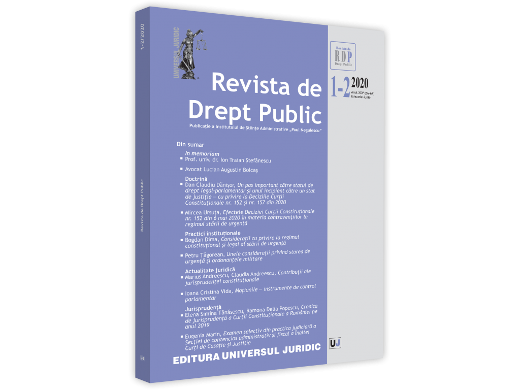 Efectele Deciziei Curţii Constituţionale nr. 152 din 6 mai 2020 în materia contravenţiilor la regimul stării de urgenţă