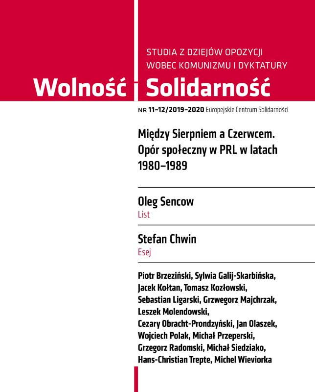 Strajk sierpniowy i Solidarność (1980–1981) widziane z gdańskich męskich domów zakonnych Cover Image