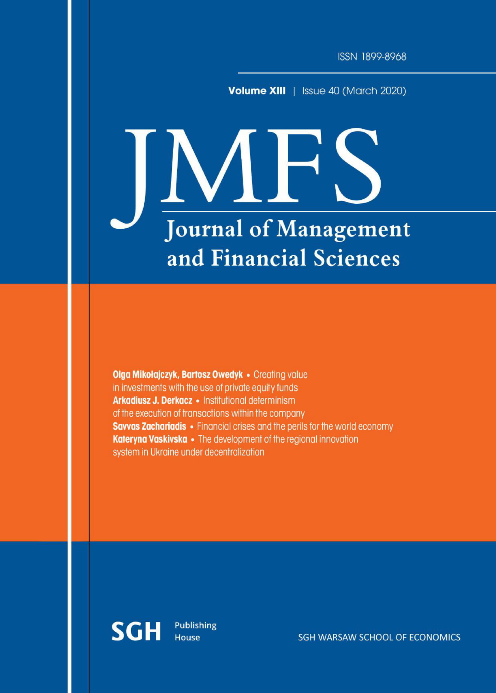Institutional determinism of the execution of transactions within the company Cover Image