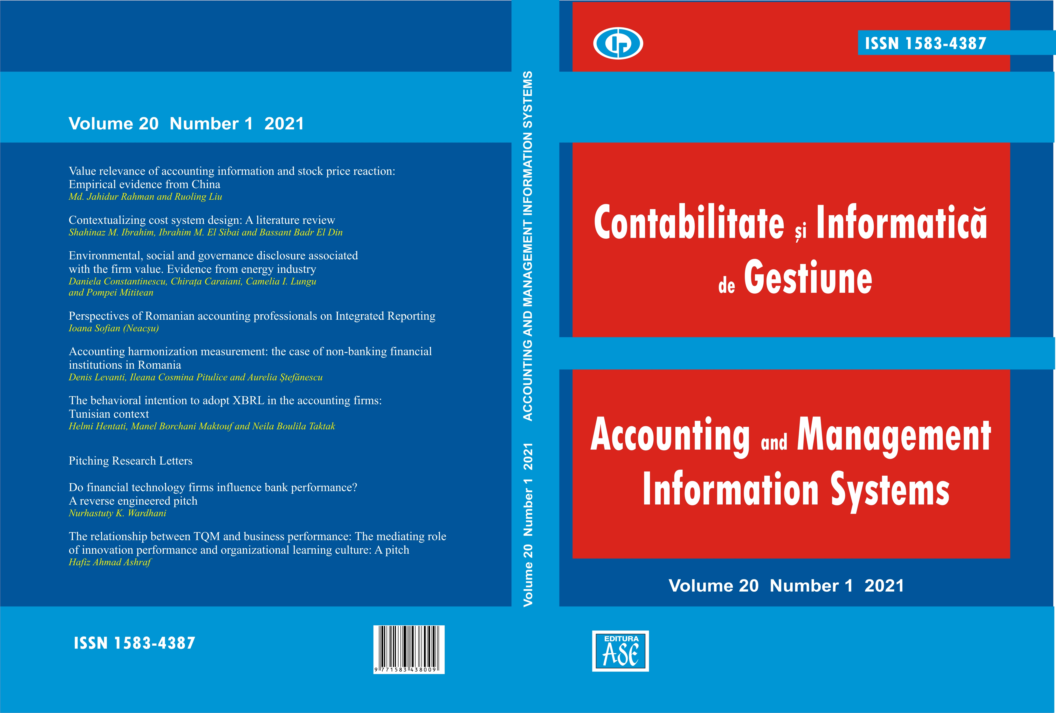 Accounting harmonization measurement:  the case of non-banking financial institutions  in Romania Cover Image