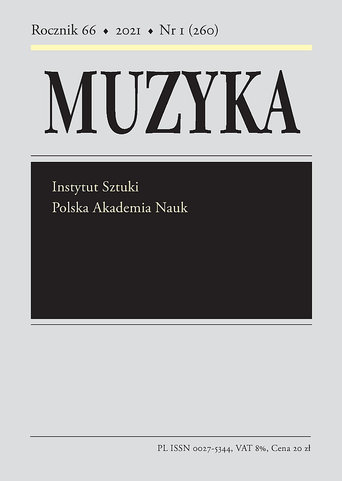 The 1798 Polish Translation of Sigismundus Lauxmin’s ‘Ars et praxis musica’ and the Aspects of Plainchant Teaching in the Territory of Seventeenth- and Eighteenth-century Poland Cover Image