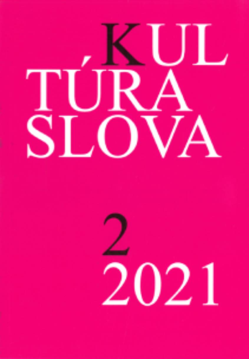 New additions to the Dictionary portal of the Ľ. Štúr Institute of Linguistics of the Slovak Academy of Sciences Cover Image