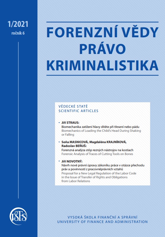 Proposal for a New Legal Regulation of the Labor Code in the Issue of Transfer of Rights and Obligations from Labor Relations Cover Image
