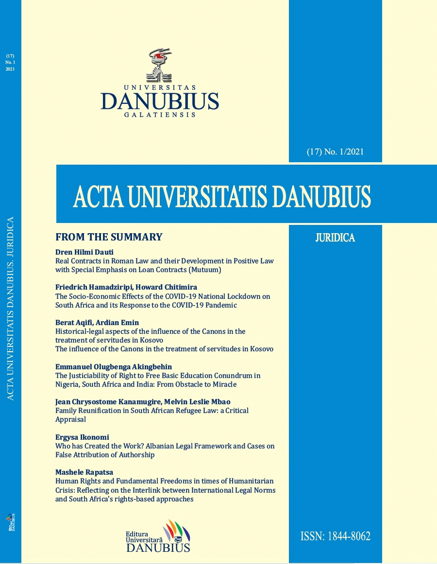 The Socio-Economic Effects of the COVID-19 National Lockdown on South Africa and its Response to the COVID-19 Pandemic