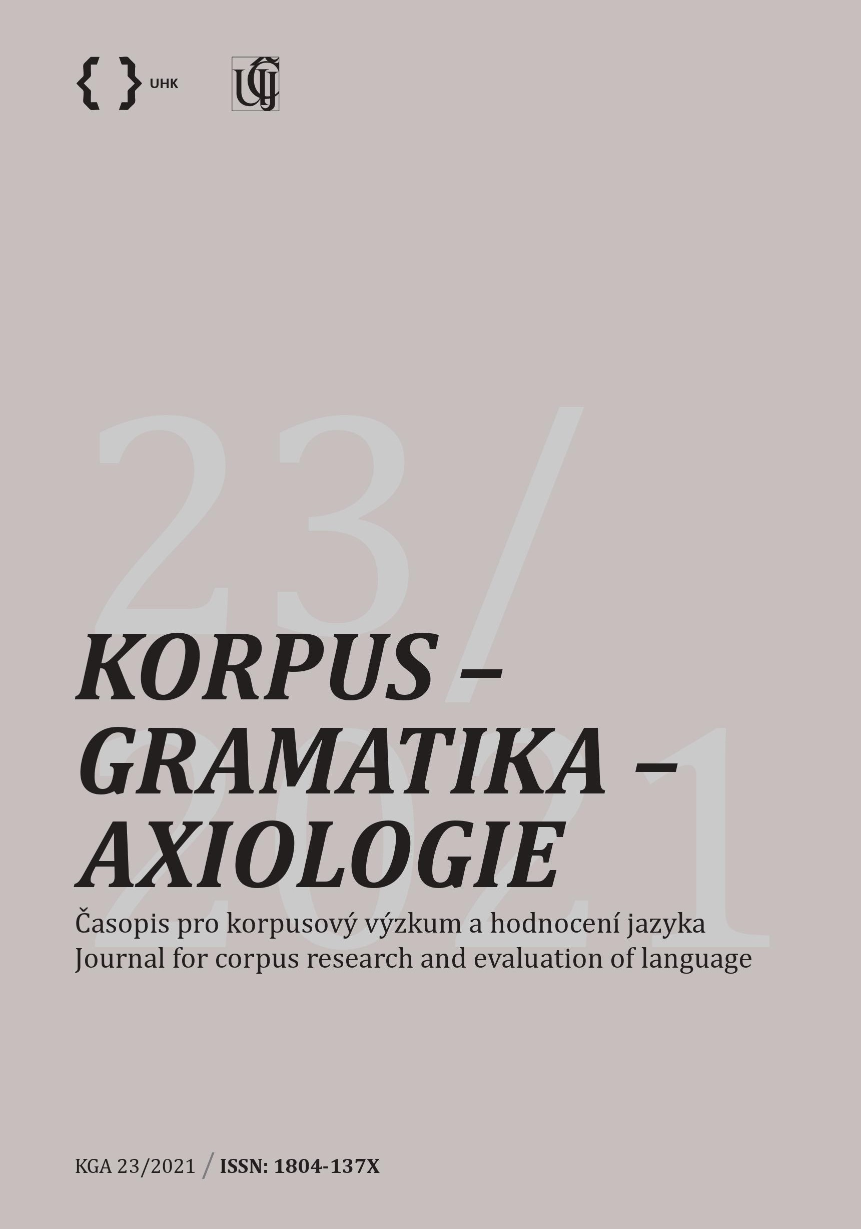 The use of the gerunds in contemporary Czech Cover Image
