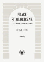 Juliusz Słowacki − an Engineer of Turning Points in His Literary Creation. Turning Points Traces in the Poem „Ostatnie wspomnienie. Do Laury” Cover Image