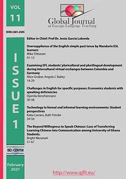 Examining EFL students’ pluricultural and plurilingual development during intercultural virtual exchanges between Colombia and Germany Cover Image