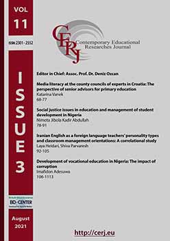 Iranian English as a foreign language teachers’ personality types and classroom management orientations: A correlational study Cover Image