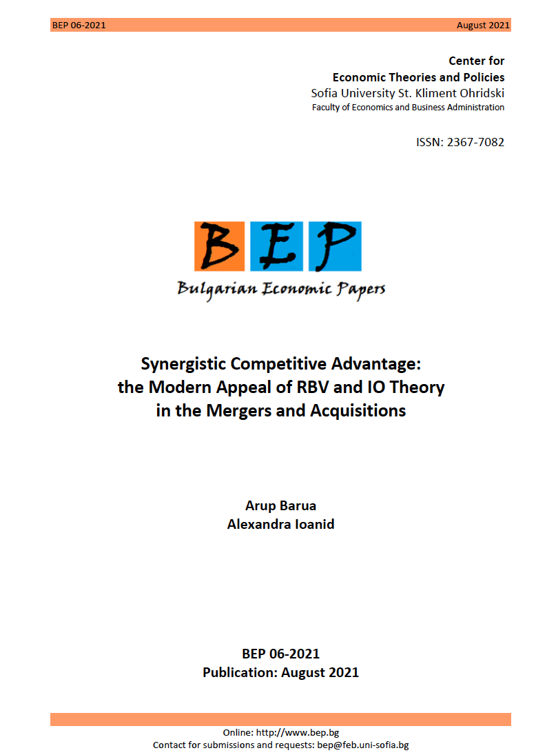 Synergistic Competitive Advantage: the Modern Appeal of RBV and IO Theory in the Mergers and Acquisitions