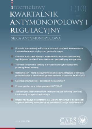 Między rewolucją a autopromocją. Główne tendencje w odpowiedzi organów ochrony konkurencji na pandemię i kryzys koronawirusa