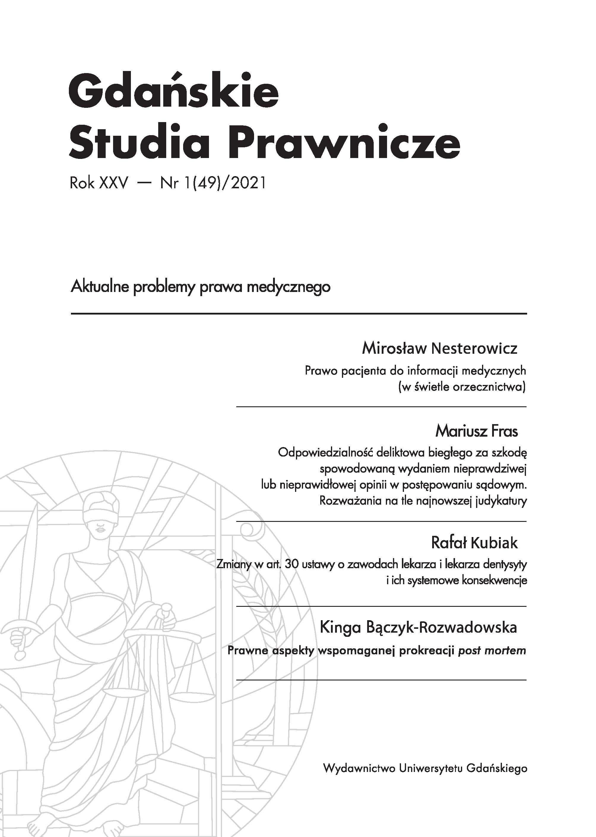 Natalia Karczewska-Kamińska, Compulsory Treatment and Other Medical Interventions Without the Consent of a Patient Warszawa 2018, pp. 425 Cover Image