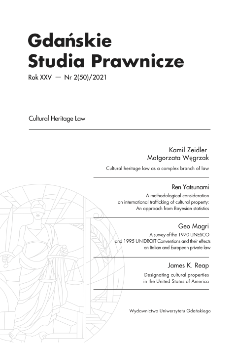 Cultural heritage law as one of three dimensions of the aesthetics of law Cover Image