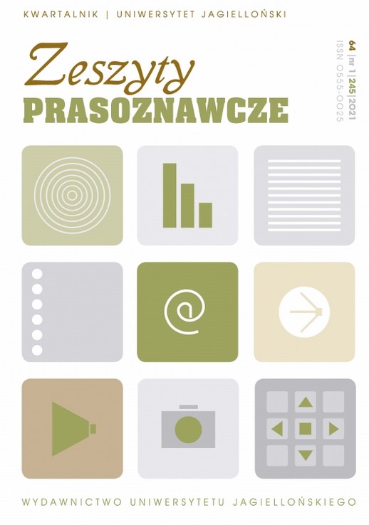 Methods, Places and Rituals Accompanying the Perception of the Content of Traditional Television and WebTV among High School Students Residing in the Podkarpackie Voivodeship Cover Image