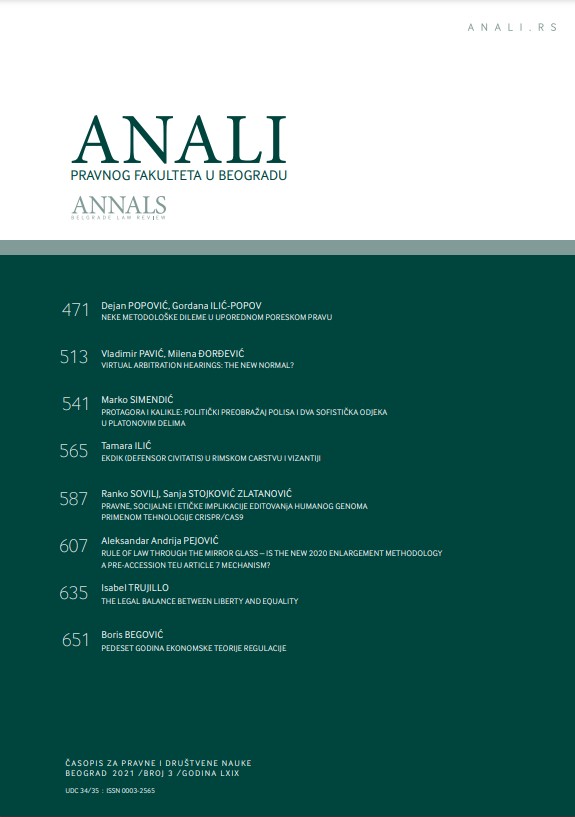 RULE OF LAW THROUGH THE MIRROR GLASS – IS THE NEW 2020 ENLARGEMENT METHODOLOGY A PRE-ACCESSION TEU ARTICLE 7 MECHANISM?