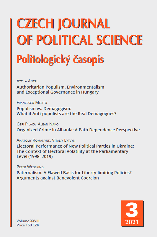 Electoral Performance of New Political Parties in Ukraine: The Context of Electoral Volatility at the Parliamentary Level (1998–2019) Cover Image