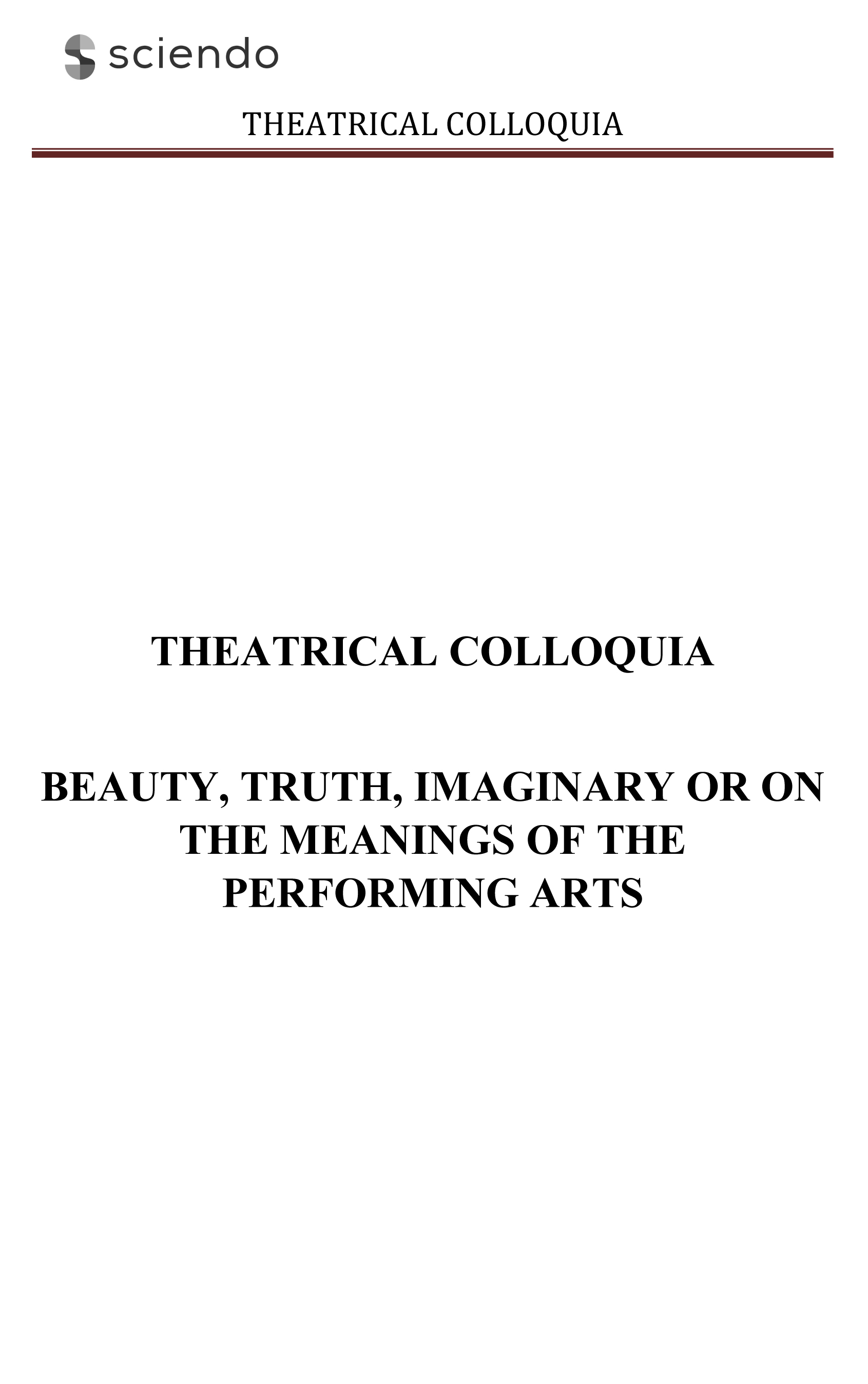The Effects of the COVID-19 Pandemic on the Body Perception of the Actor in Theatre Performance Cover Image