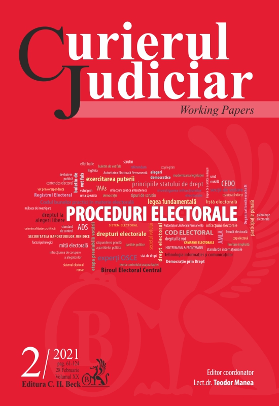 Voting by correspondence. Between current legislation and legislative perspectives Cover Image