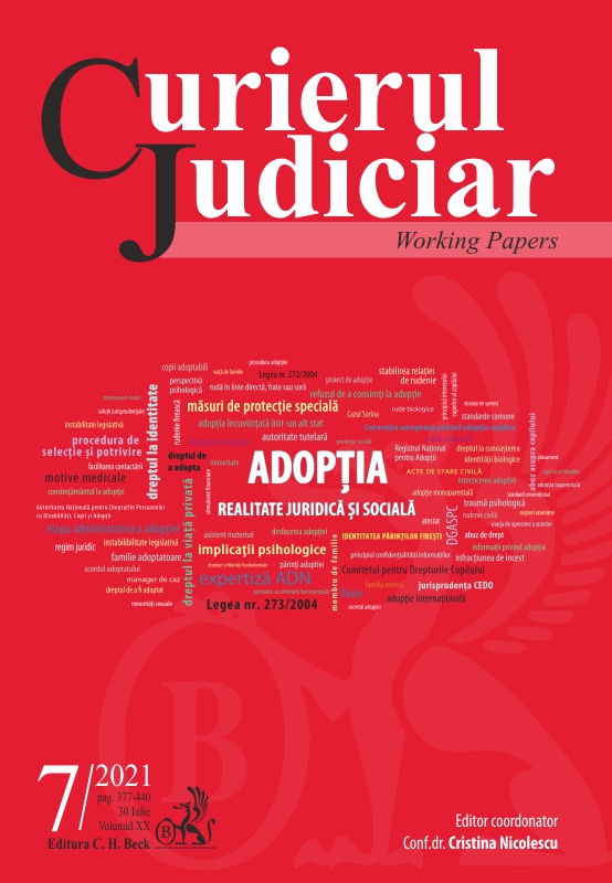 Addition to legislation on adoption procedure in Romania Cover Image