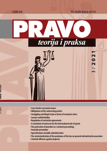 CROSS-BORDER SUCCESSION ISSUES AND THE ATTEMPTS OF SERBIAN LEGISLATION TO BE HARMONIZED WITH THE EUROPEAN LEGISLATION ON SUCCESSION MATTERS Cover Image