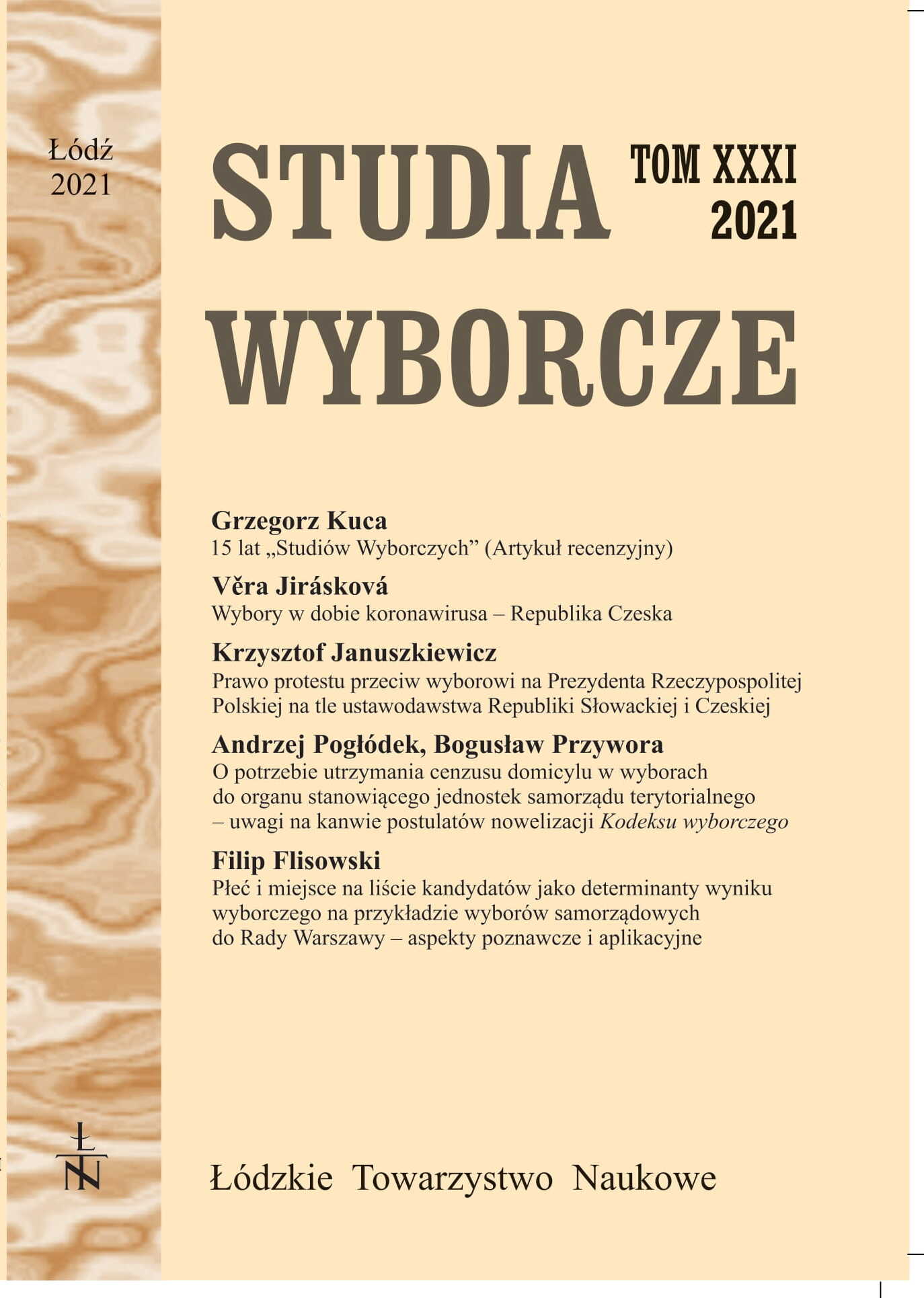 15 lat „Studiów Wyborczych” (Artykuł recenzyjny) Cover Image