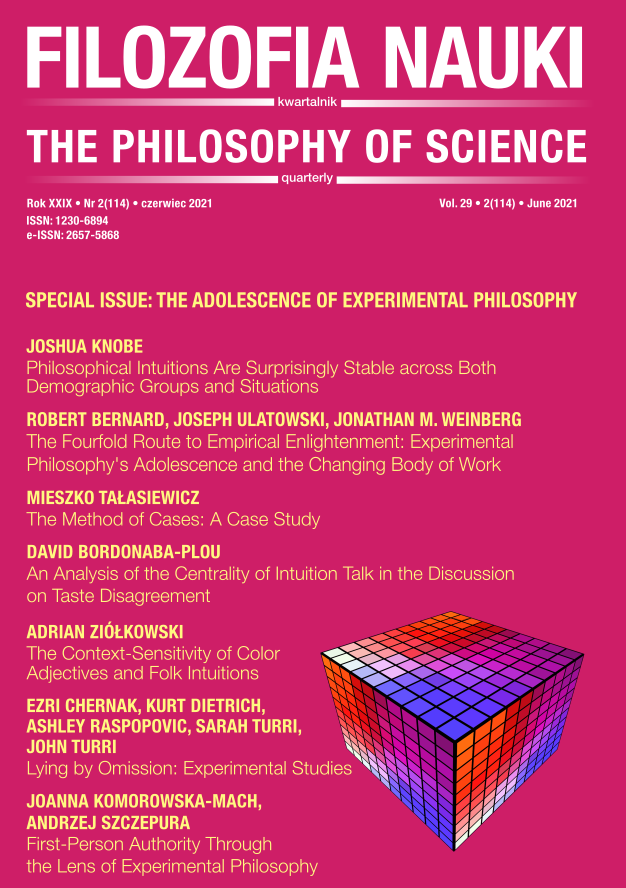 First-Person Authority Through the Lens of Experimental Philosophy Cover Image